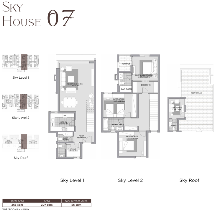 Floor plan for duplex at Karmell New Zayed
