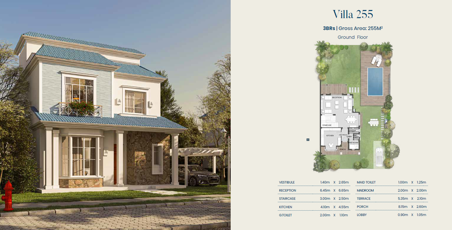 Floor plan for villa at Aliva Mountain View Mostakbal City