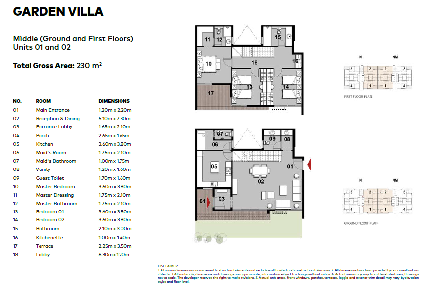 Floor plan for duplex at Il Bosco City