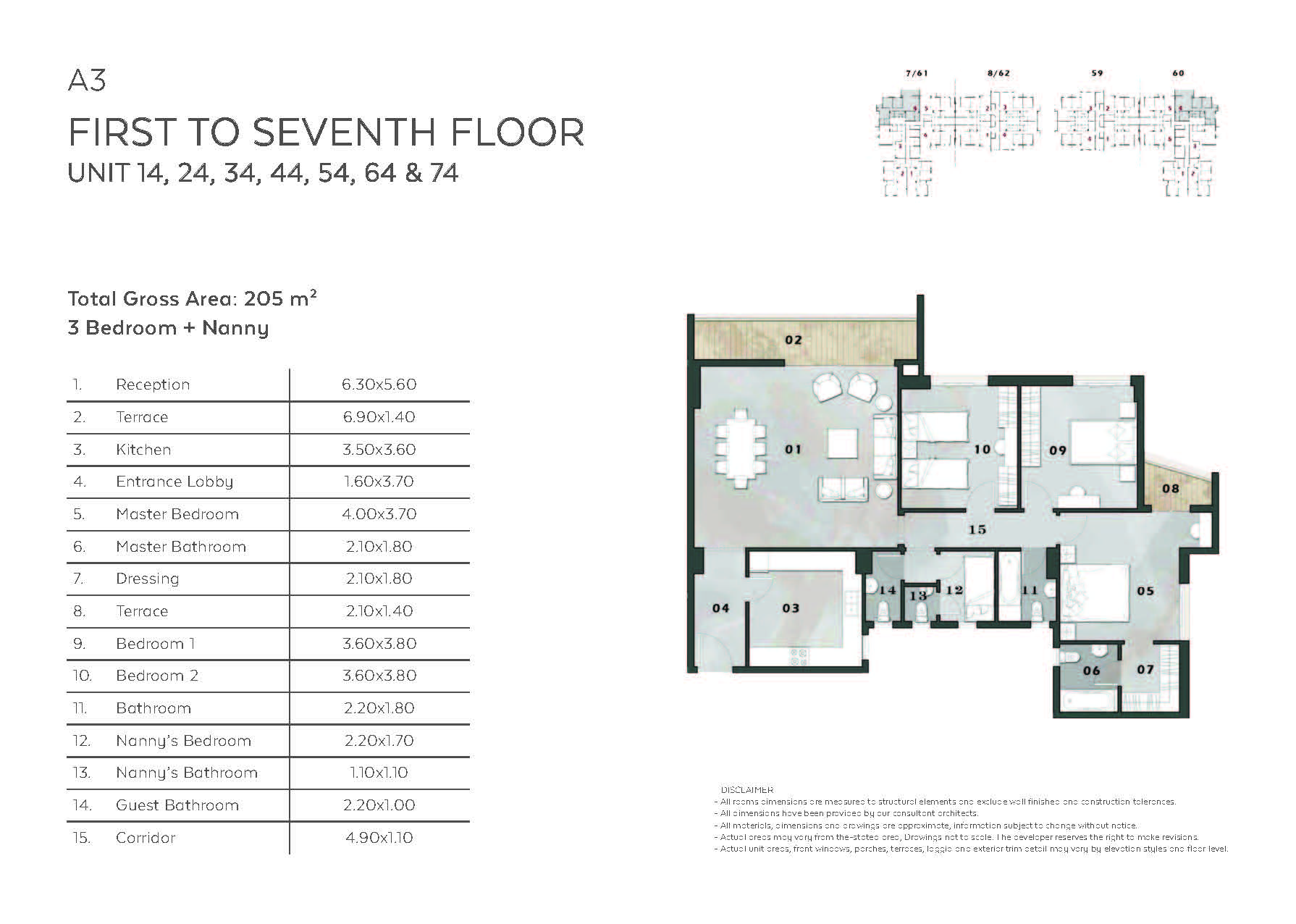 Floor plan for apartment at Vinci
