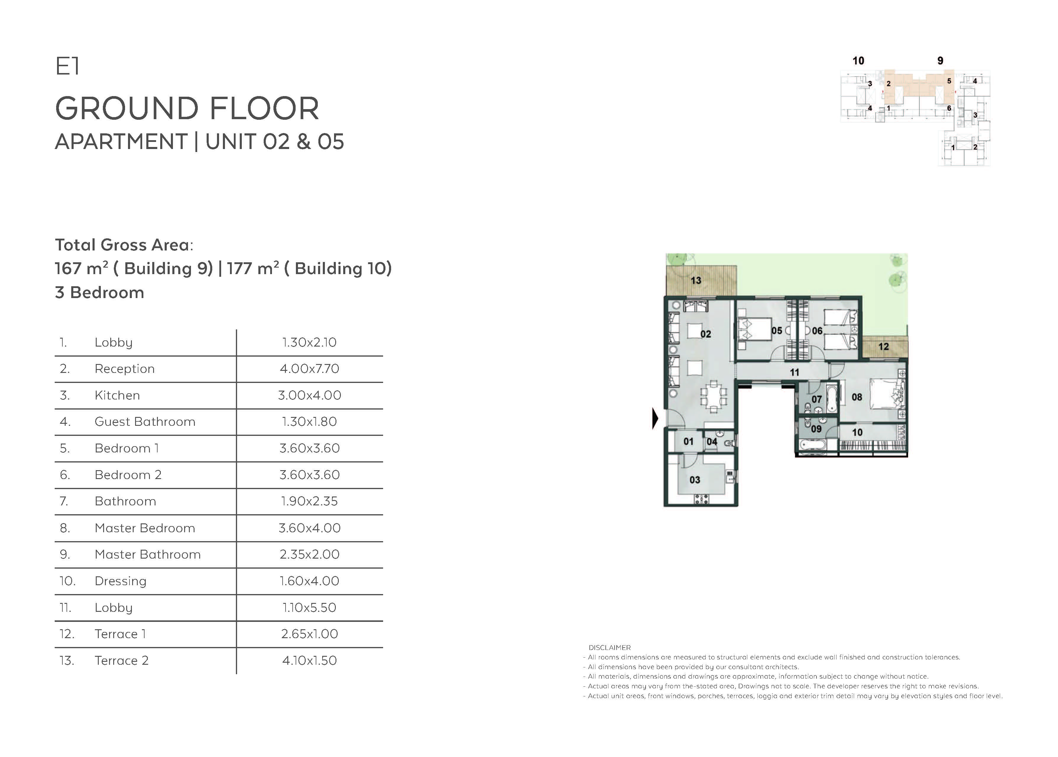 Floor plan for apartment at Vinci