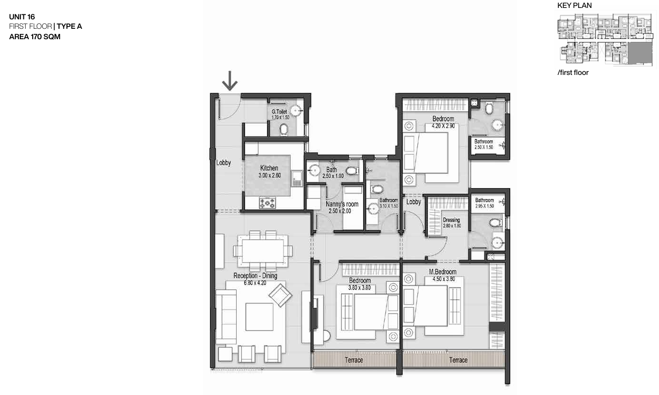 Floor plan for apartment at Nmq