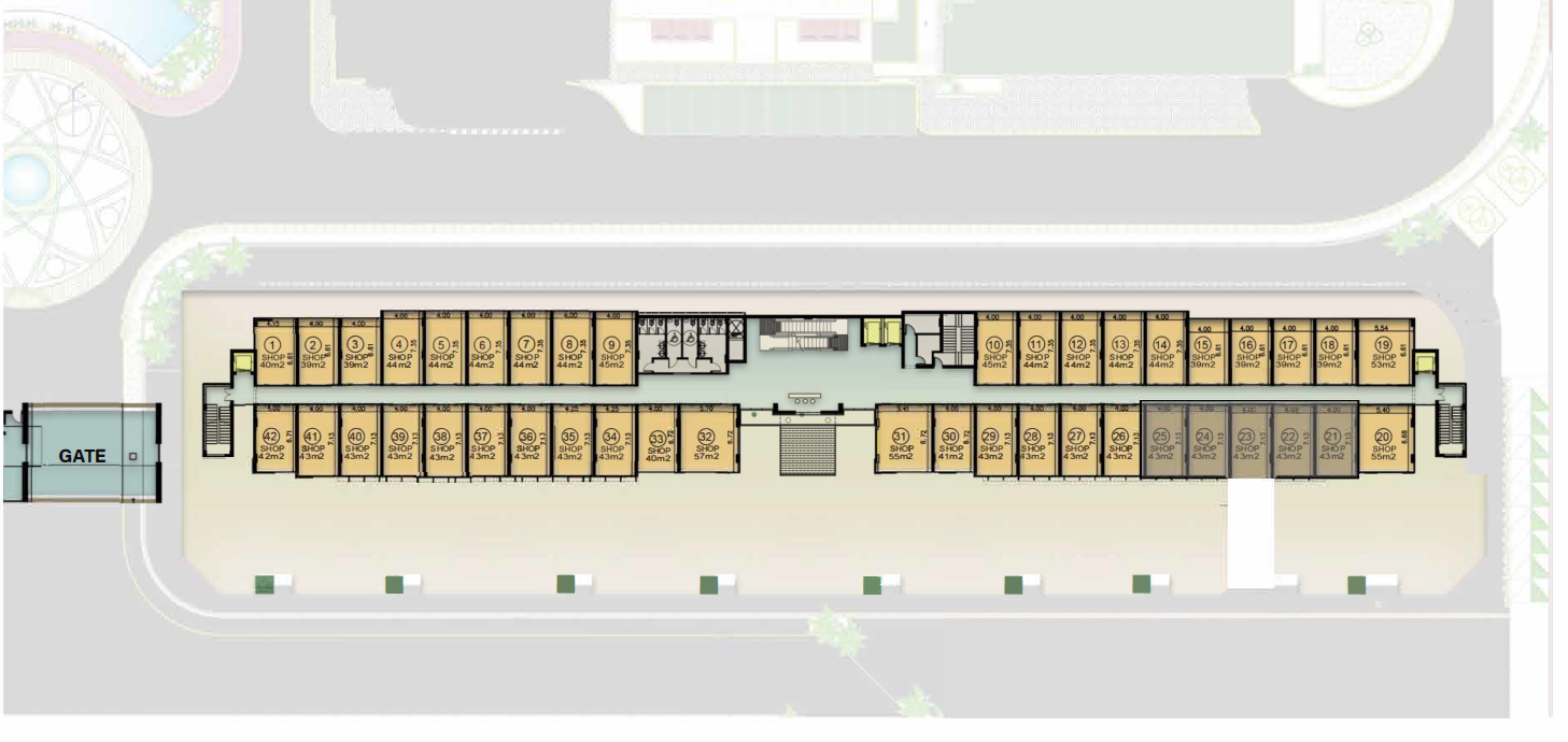 Floor plan for  at De Joya 3 strip mall
