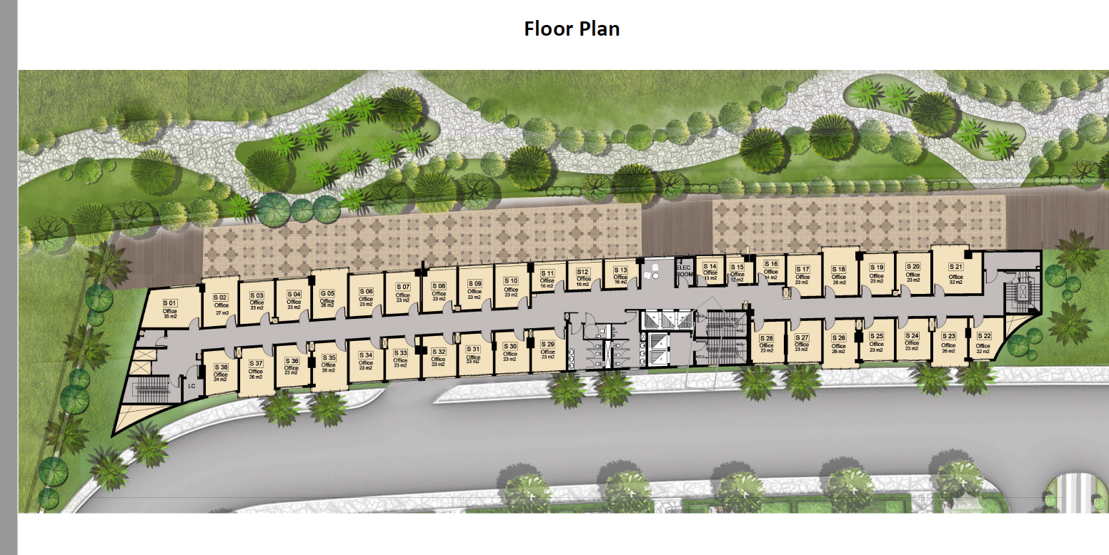 Floor plan for  at De joya 2 strip mall