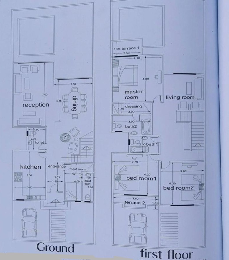 Floor plan for townhouse at Lake West