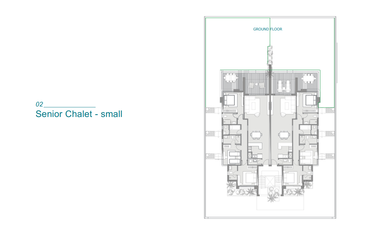 Floor plan for chalet at Crystal Bay - Hacienda Heneish