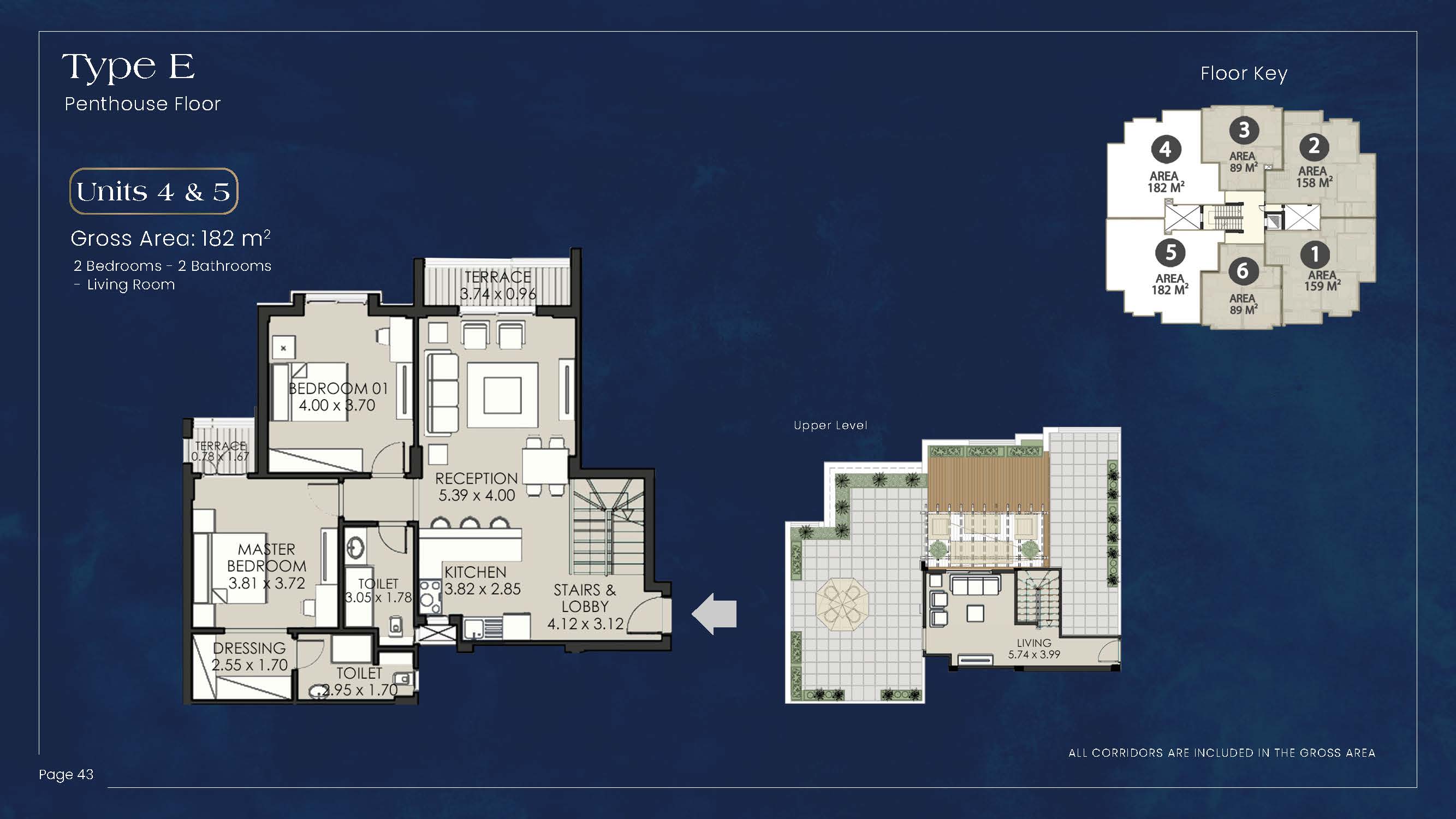 Floor plan for penthouse at Alca