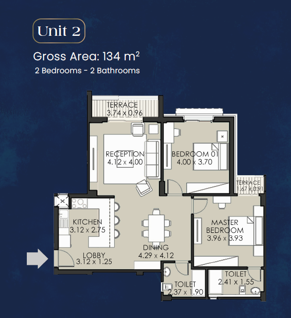 Floor plan for apartment at Alca