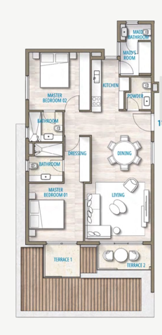 Floor plan for chalet at Southmed