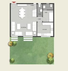 Floor plan for duplex at Aliva Mountain View Mostakbal City