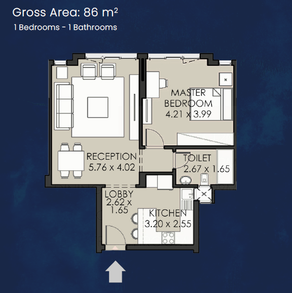 Floor plan for apartment at Alca