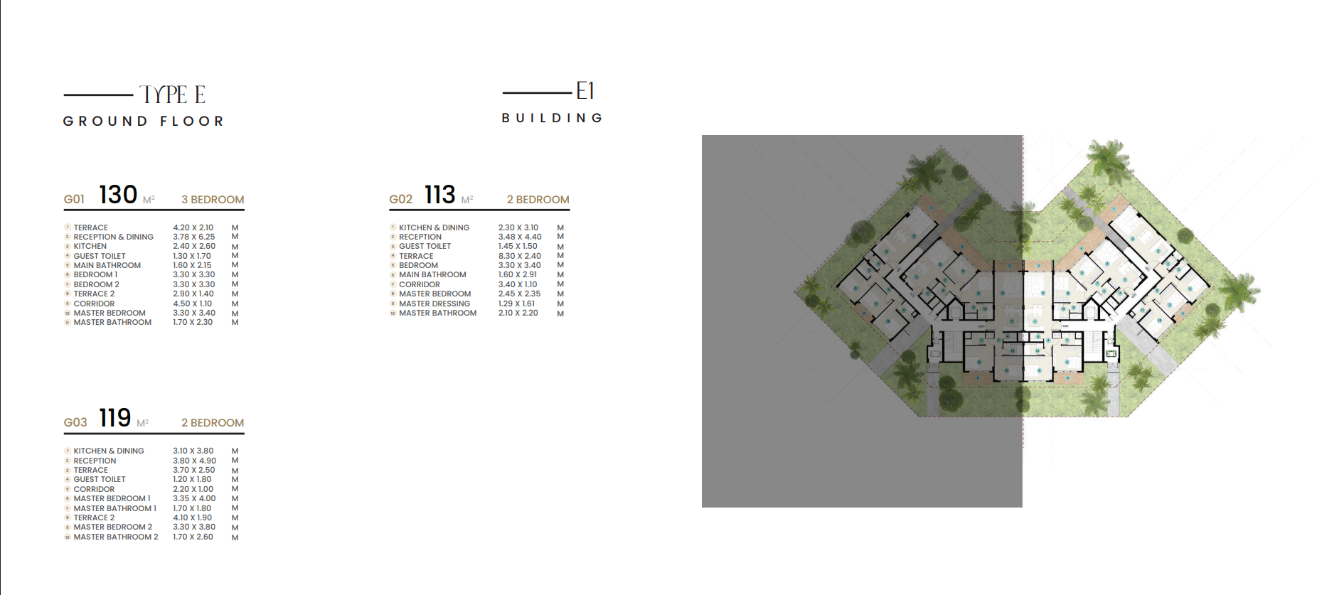 Floor plan for chalet at Azha North Coast