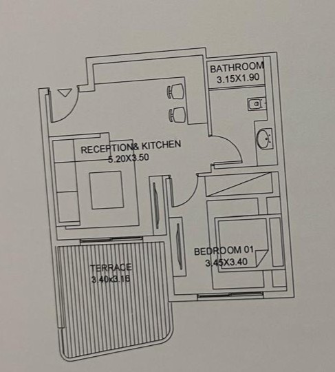 Floor plan for apartment at Safia - Ras El Hekma