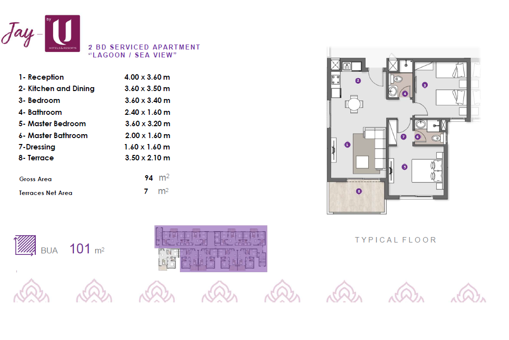 Floor plan for apartment at D.O.S.E