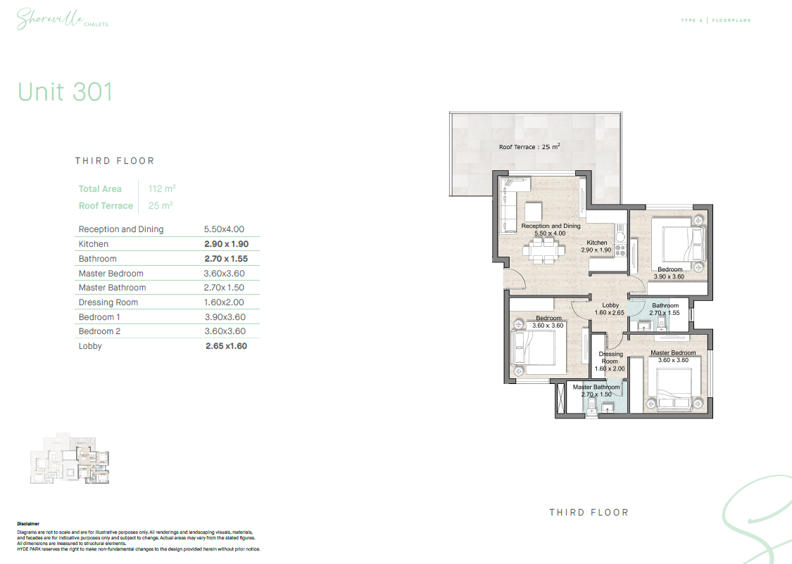 Floor plan for chalet at Hyde Park North - Seashore
