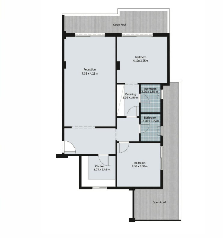 Floor plan for apartment at Fifth Square Al Marasem