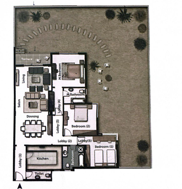 Floor plan for apartment at Moon Valley 2
