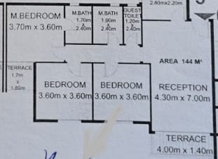 Floor plan for apartment at Il Bosco New Capital