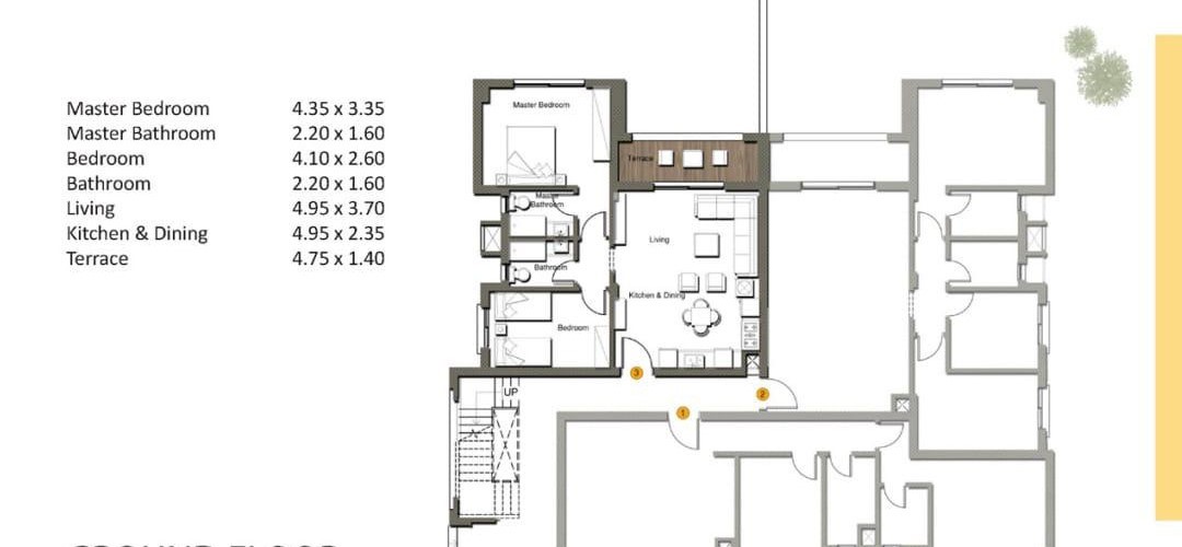 Floor plan for chalet at Gaia