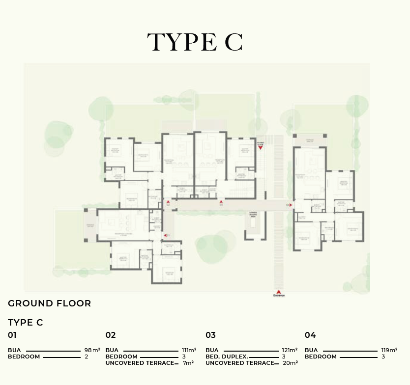 Floor plan for apartment at DUA