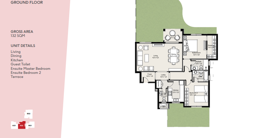 Floor plan for apartment at D Parks New Cairo