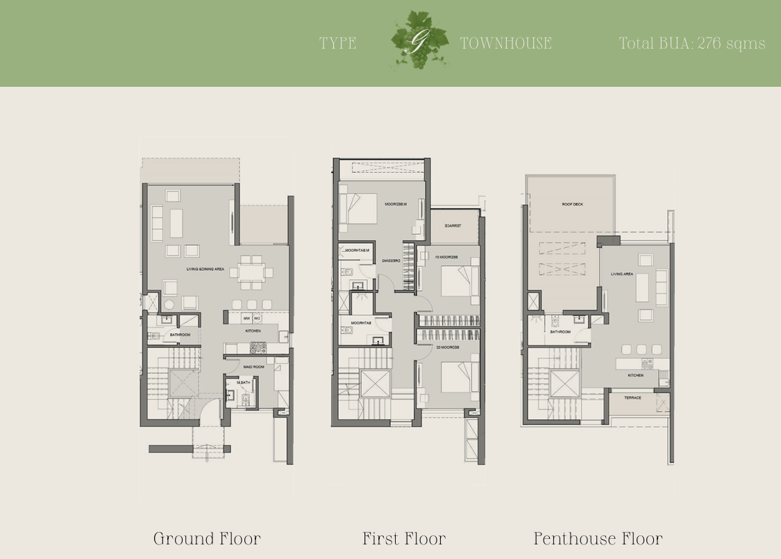Floor plan for townhouse at Marsa Baghush