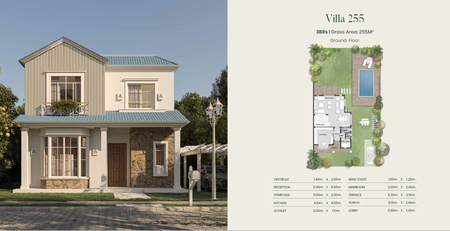 Floor plan for villa at Aliva Mountain View Mostakbal City