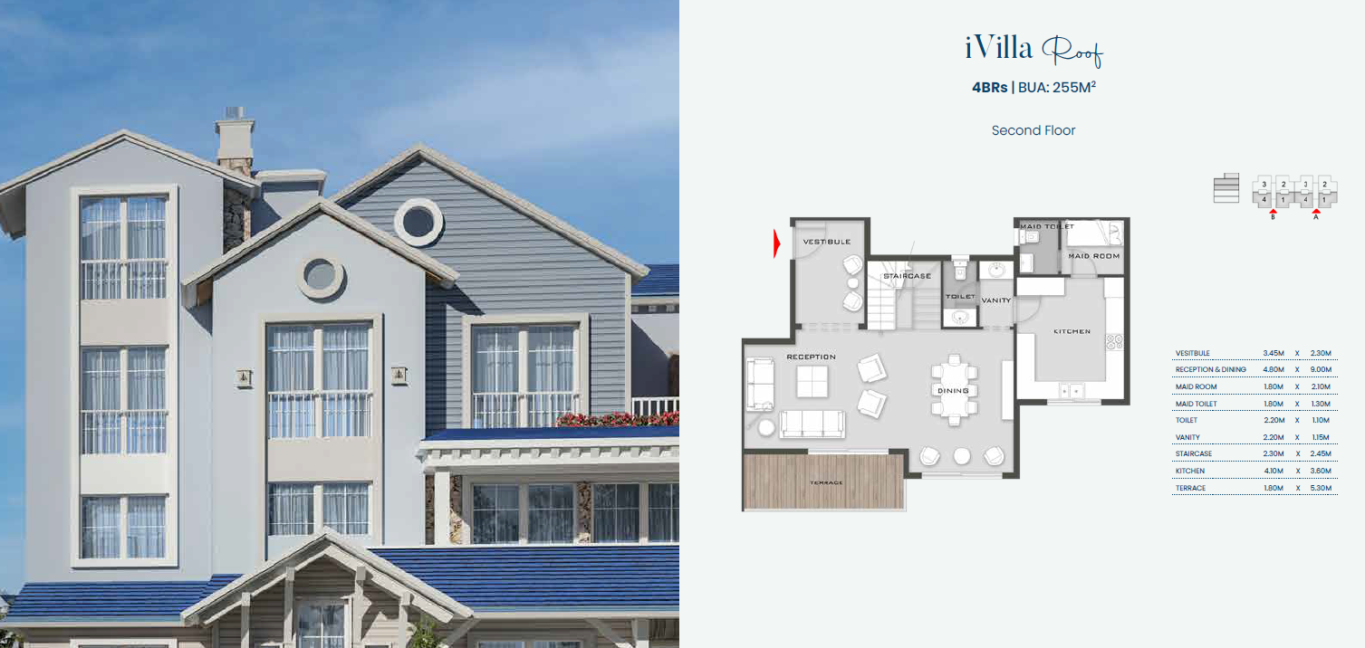 Floor plan for duplex at Aliva Mountain View Mostakbal City