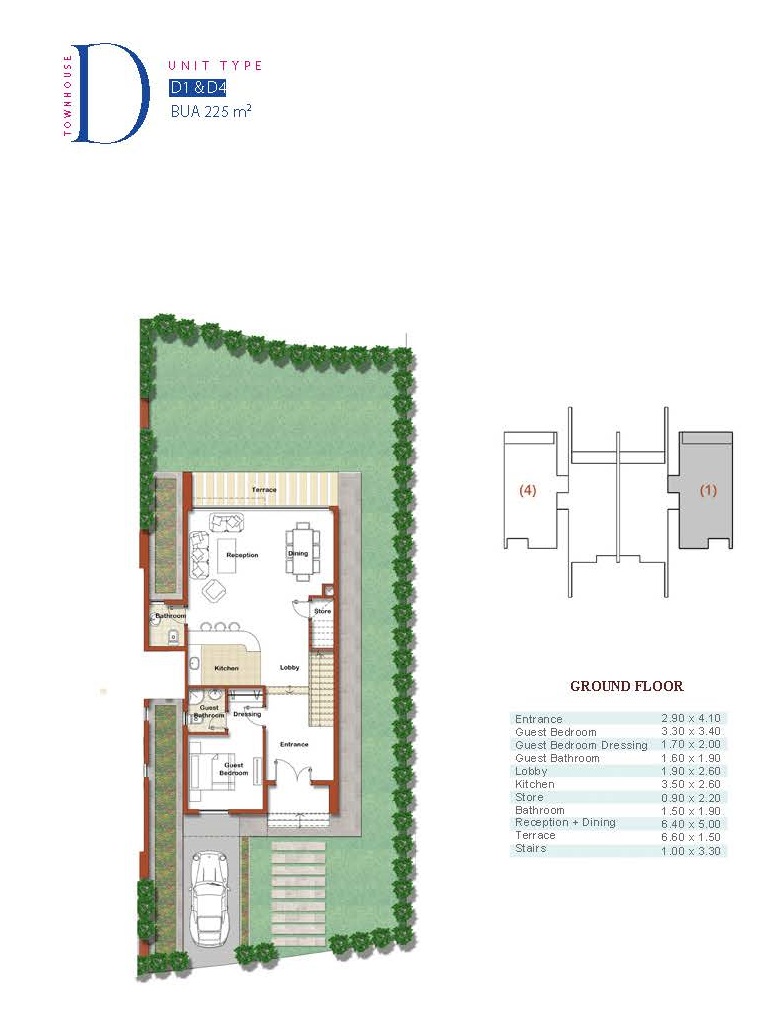 Floor plan for townhouse at Naia Bay