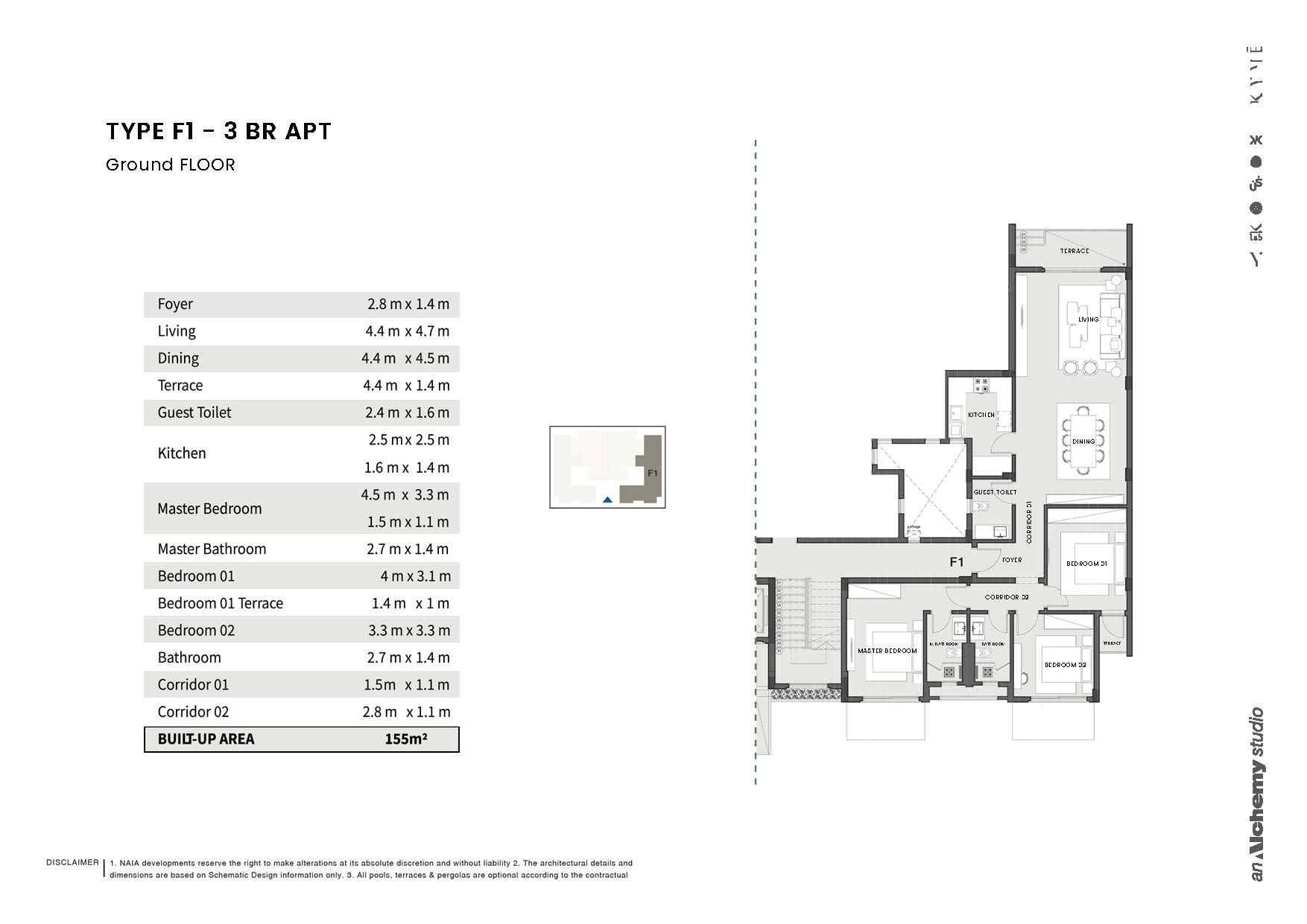 Floor plan for apartment at Naia West