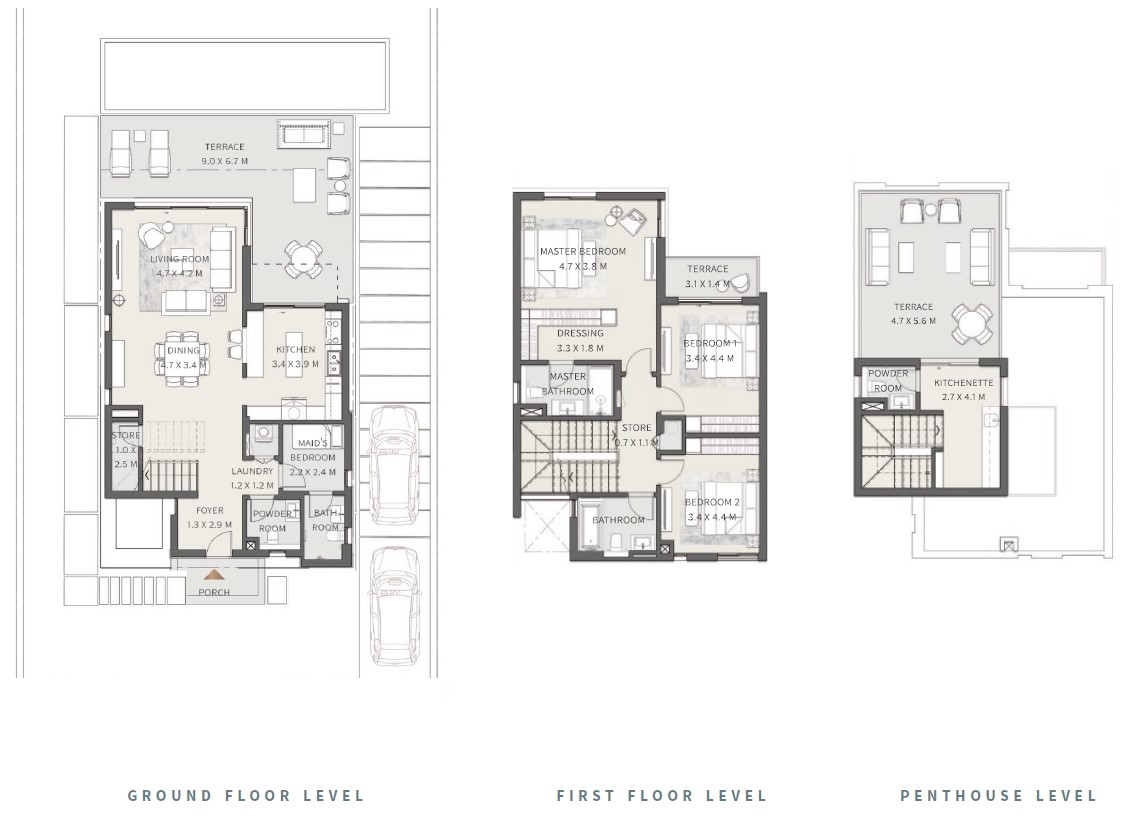 Floor plan for villa at Eden Villas Cairo Gate