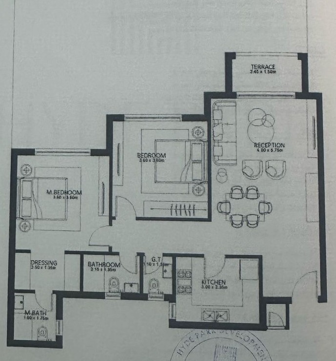 Floor plan for apartment at Garden Lakes