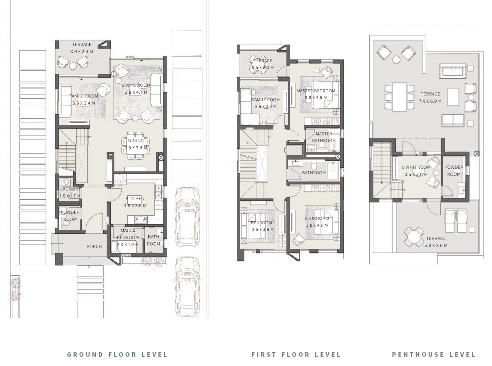 Floor plan for villa at Eden Villas Cairo Gate