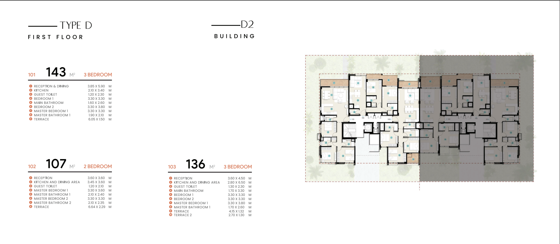 Floor plan for chalet at Azha North Coast