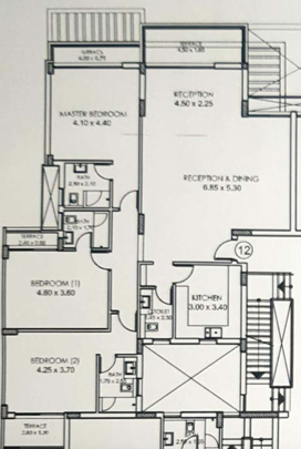 Floor plan for apartment at Capital Gardens