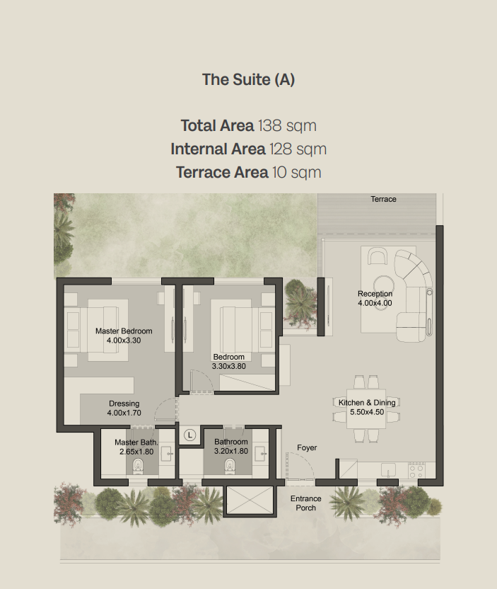 Floor plan for apartment at Hills of One