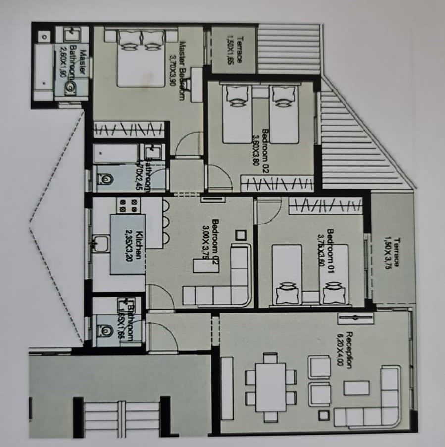Floor plan for apartment at Scenario