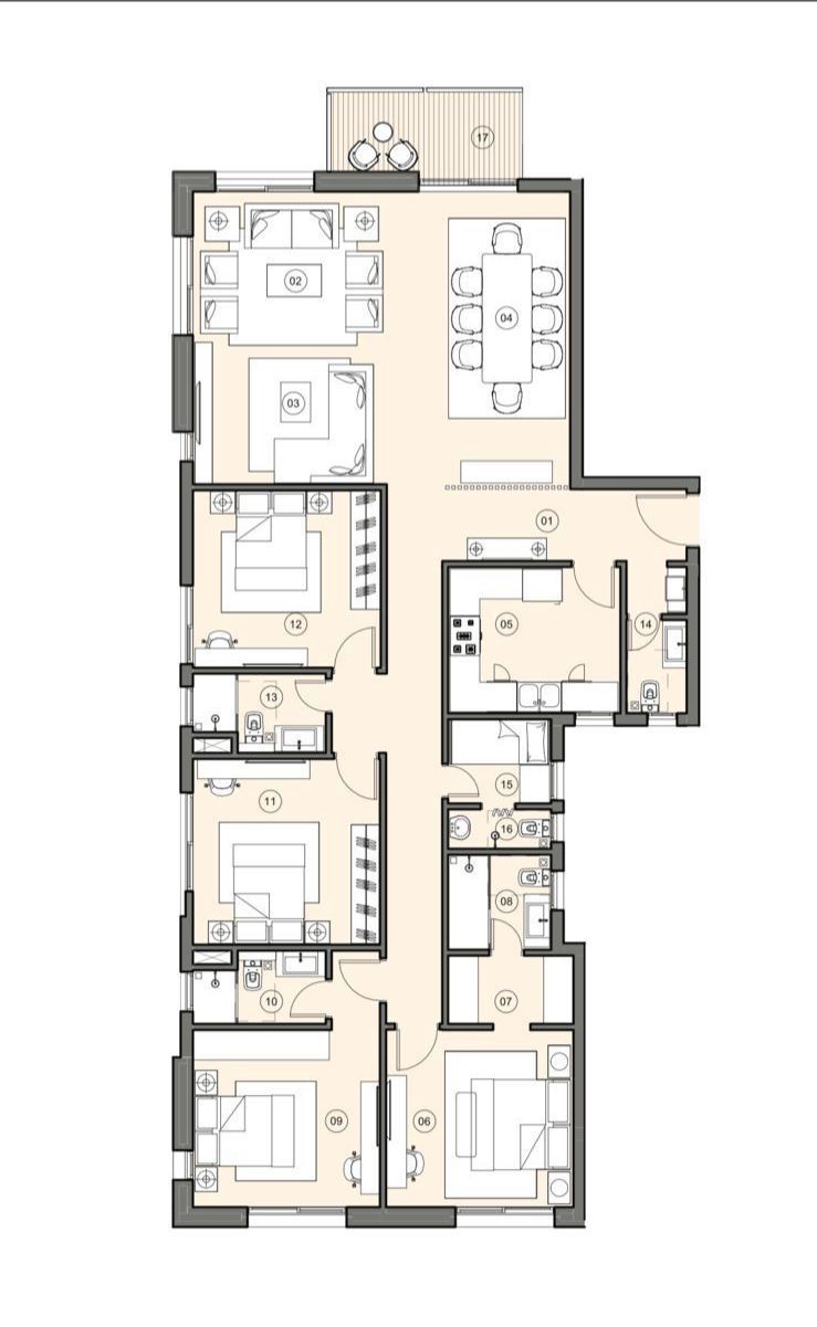 Floor plan for apartment at HAPTown