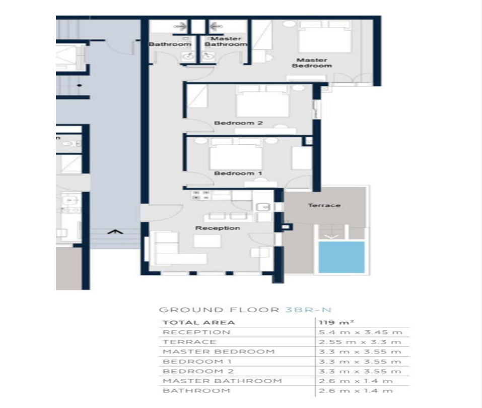 Floor plan for chalet at Il Monte Galala