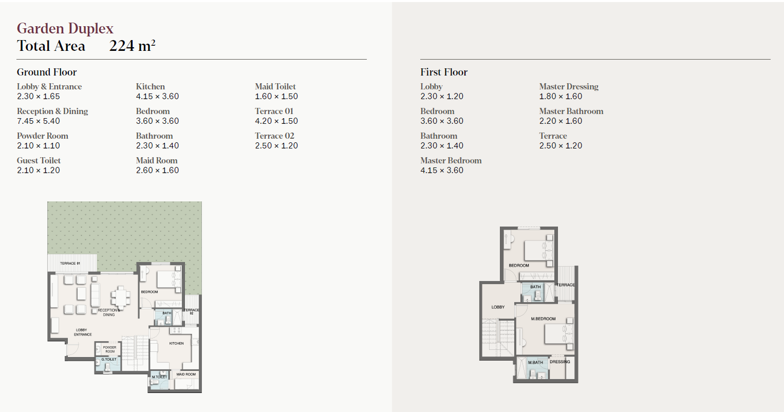 Floor plan for duplex at Selection - Telal East