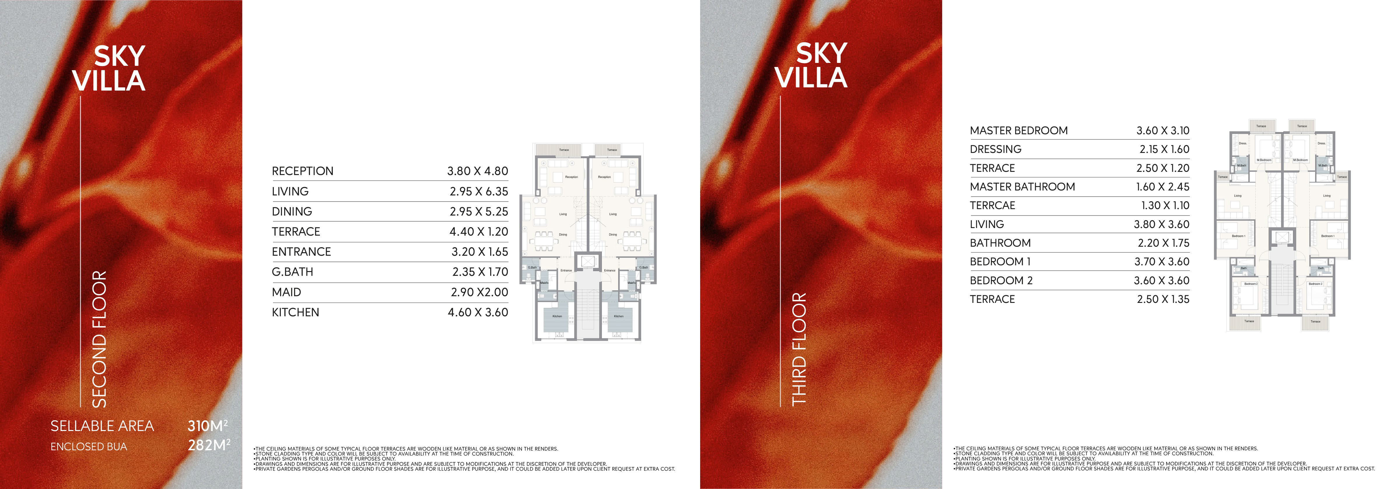 Floor plan for duplex at Telal East