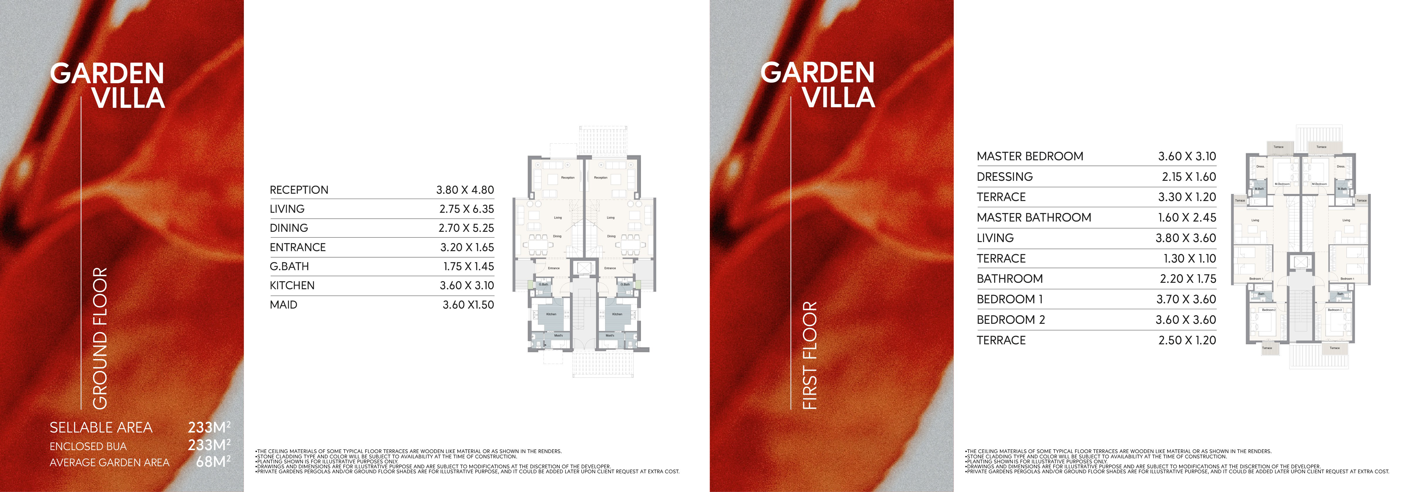 Floor plan for duplex at Telal East