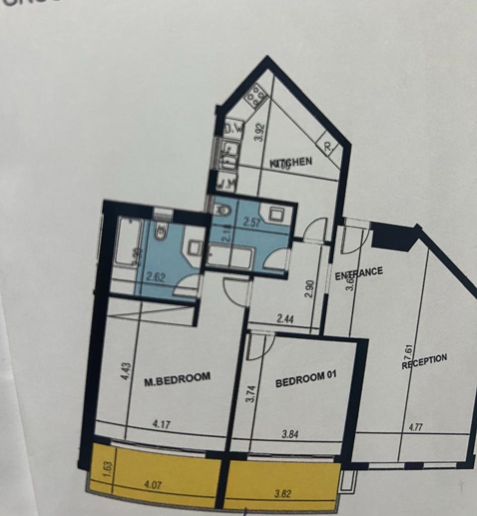 Floor plan for apartment at Marriott Residences Heliopolis