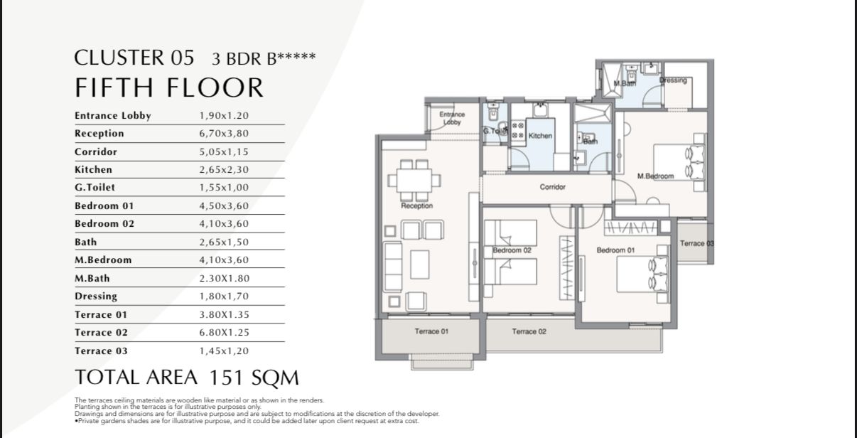 Floor plan for apartment at Oak Residences-Stone Park