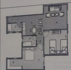 Floor plan for apartment at Valencia Valley