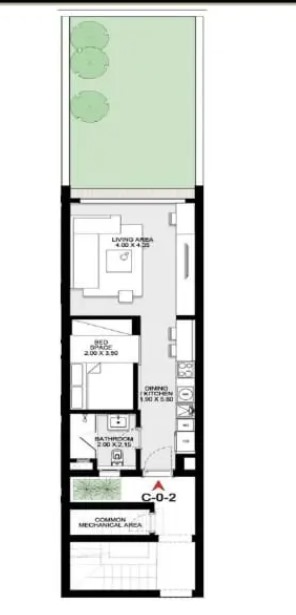 Floor plan for chalet at Kamaran