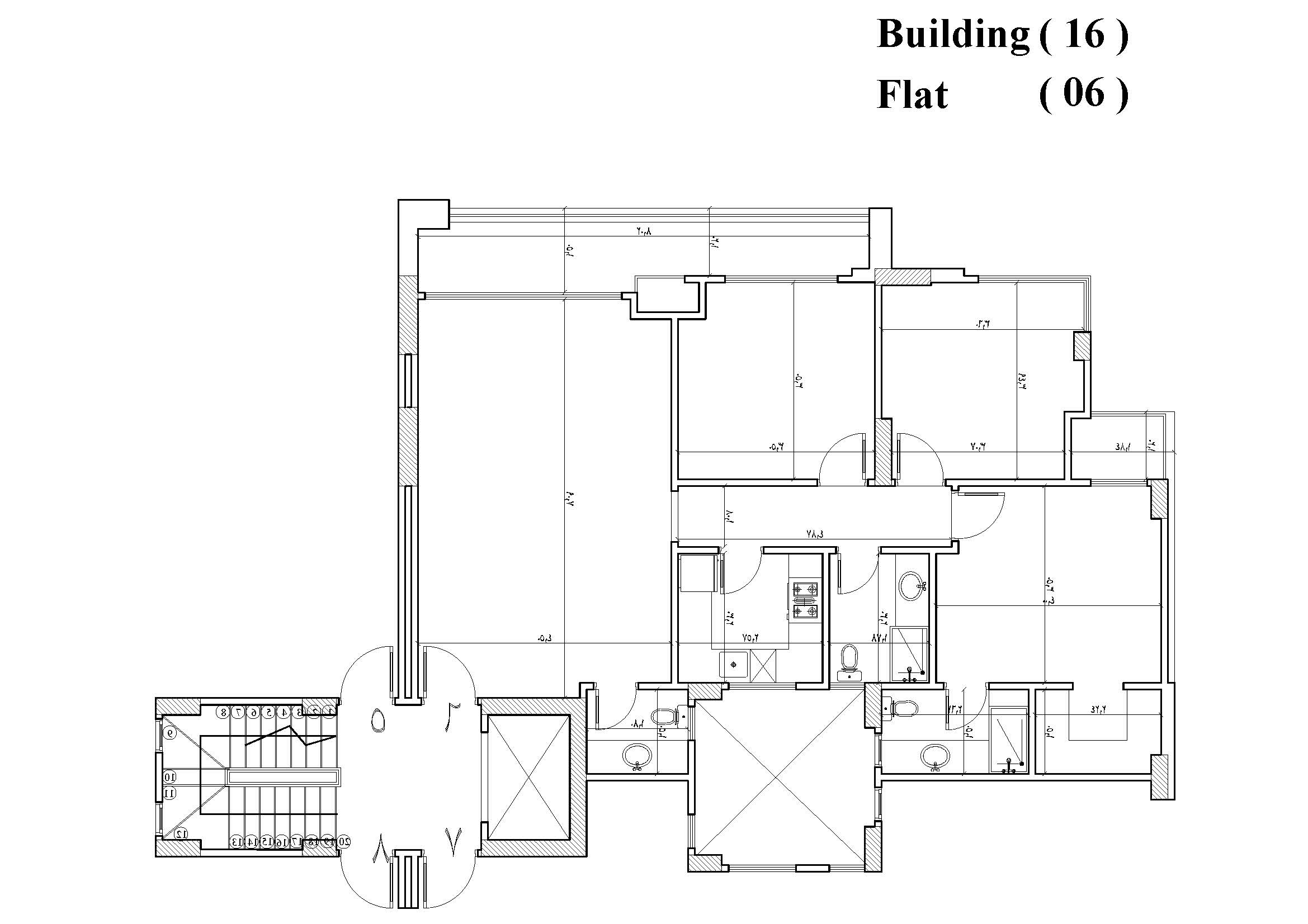 Floor plan for apartment at El Patio 7