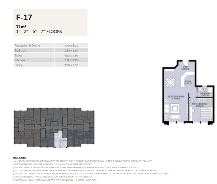 Floor plan for apartment at Bleu Vert