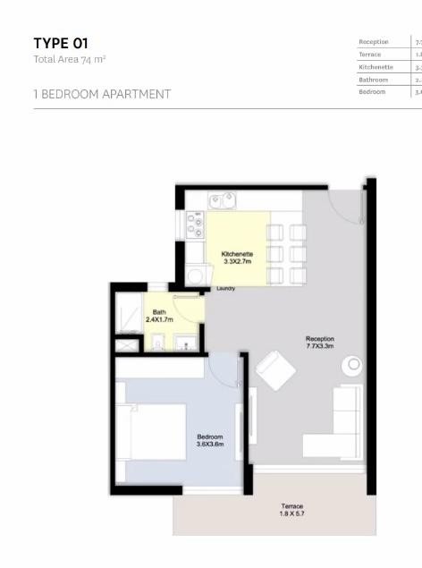 Floor plan for apartment at Bloomfields