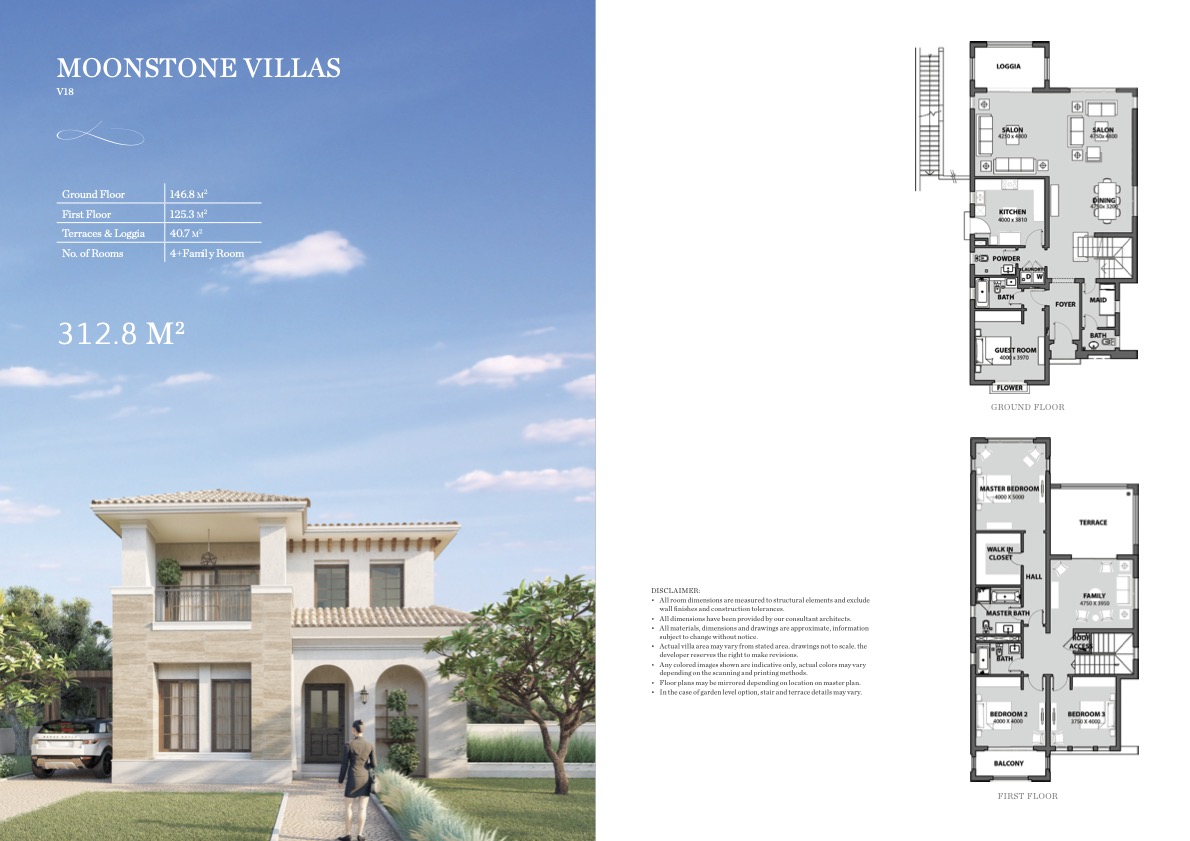 Floor plan for villa at Uptown Cairo